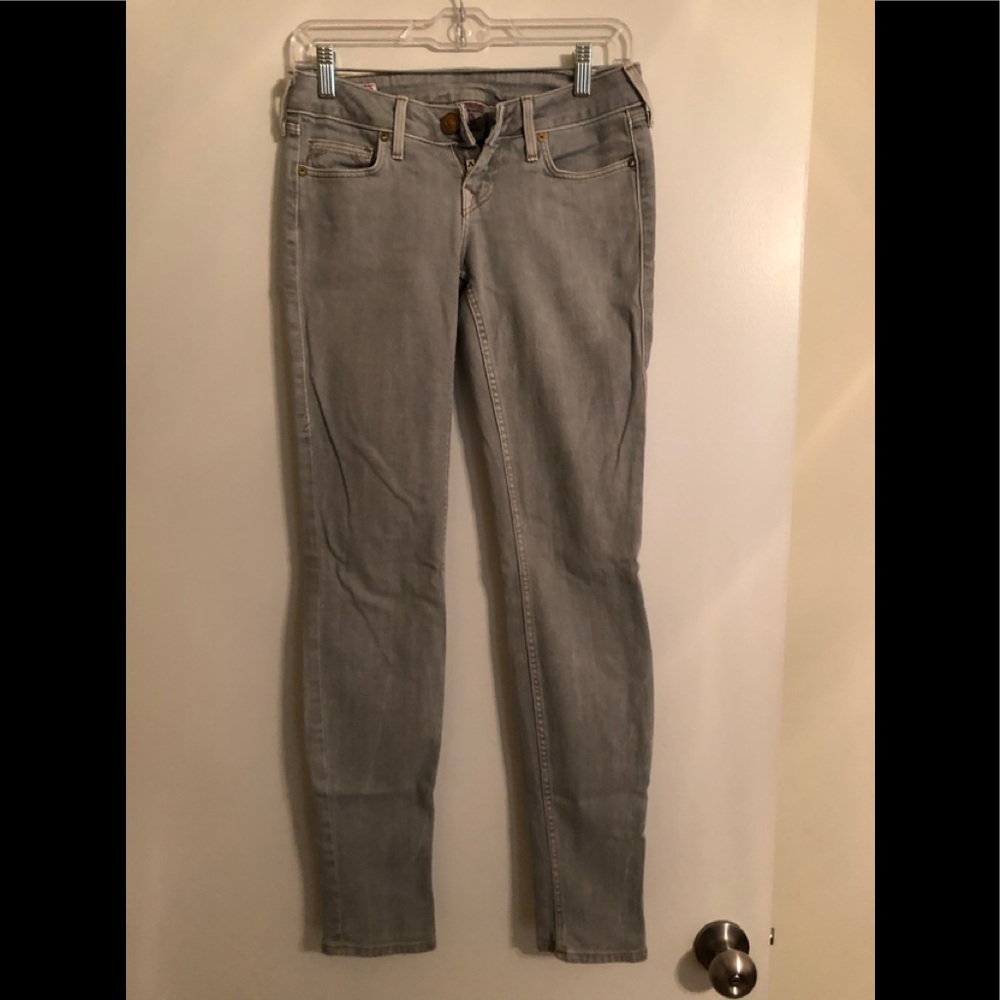 Gray True Religion Skinny Jeans